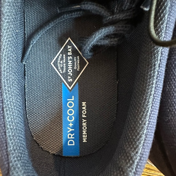 St John’s Bay Men’s Navy SJB Northport Canvas Shoe Dry+Cool Memory Foam … - Picture 4 of 6